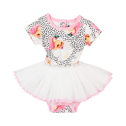 ROCK YOUR BABY POLKA DOT SANTA BABY CIRCUS DRESS