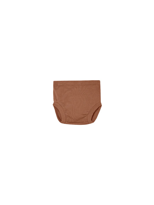 Quincy Mae Ribbed Bloomer - Clay 2/3T