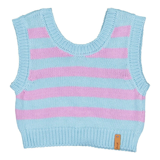 Piupiuchick Lavander & Light Blue Stripes Knitted Top