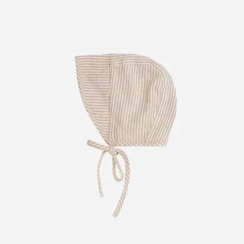 BRIMMED BONNET- SAND STRIPE