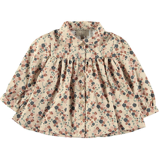 COCO AU LAIT  Nude Wild Flowers Baby Dress, Florals