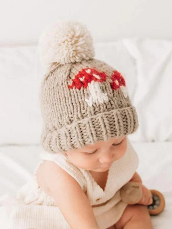 Mushroom Knit Pom Hat by huggalugs