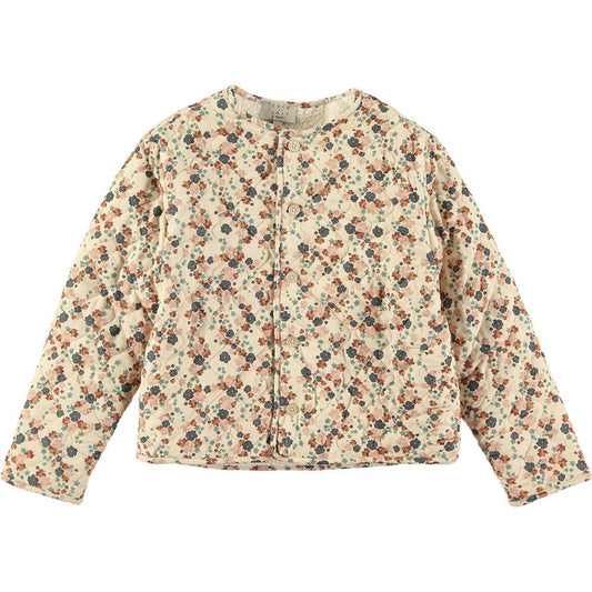 COCO AU LAIT Nude Wild Flowers Quilted Jacket, Florals