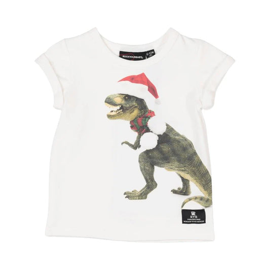 Rock Your Baby T-rex Xmas Tshirt